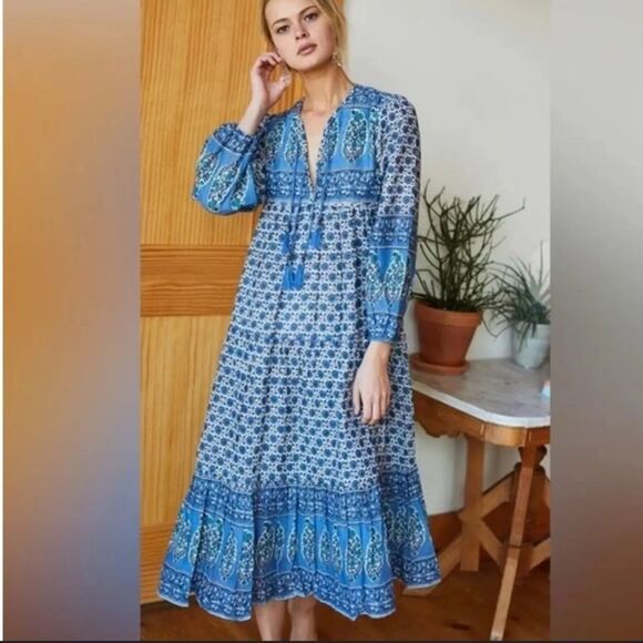 Emerson Fry Indian Collection The Heirloom Bohemian Dress Size XS/S - Picture 1 of 11
